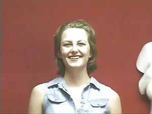 Busty babe sucks fat ...